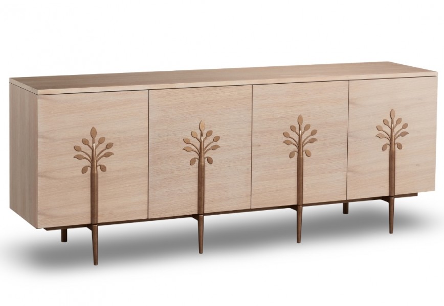 Designerska komoda fornirowana Stilig ST307 w kolorze białego dębu
