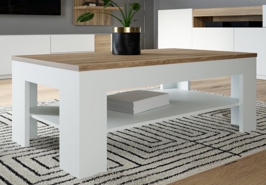 Stolik kawowy z półką Lewisville 5016 Secret Grey/dąb Valencia