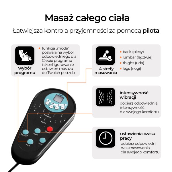 Obrotowy fotel masujący rozkładany Spike 2, beżowa tkanina