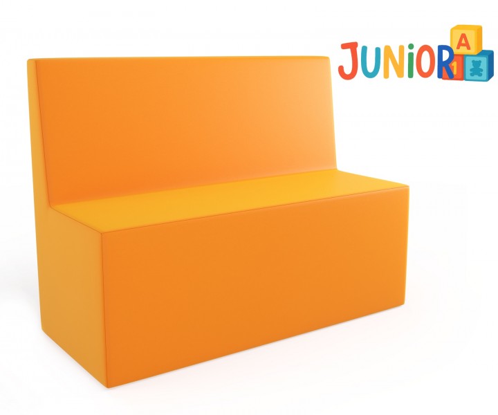 Siedzisko edukacyjne z pianki Tobo Light Junior z oparciem, prostokąt 120 cm