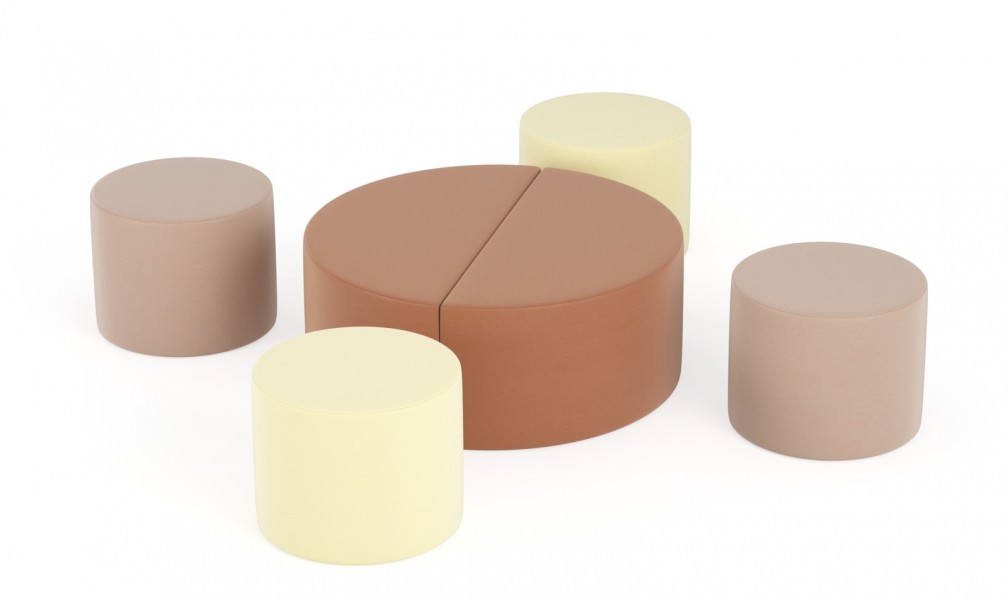 Zestaw piankowych puf dla dzieci Tobo Light Junior 10