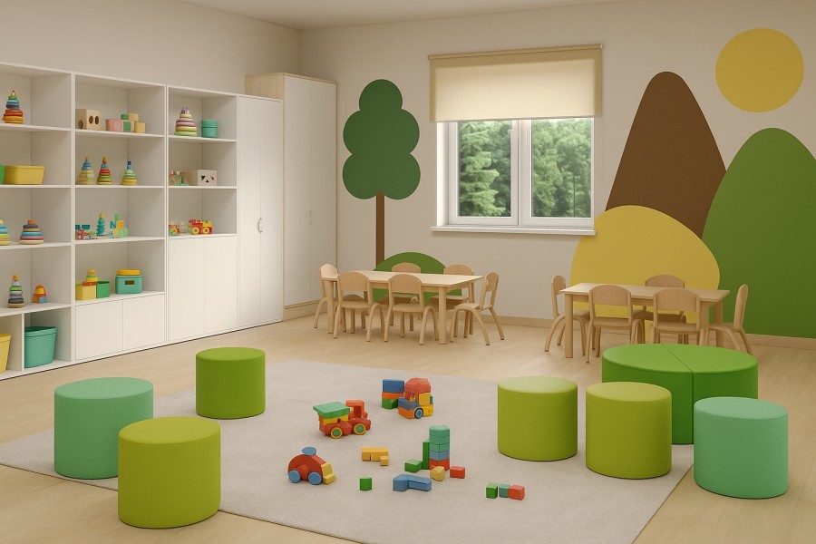 Zestaw piankowych puf dla dzieci Tobo Light Junior 10