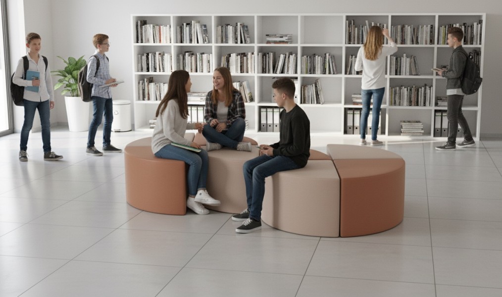 Zestaw piankowych siedzisk szkolnych do kącika relaksu Tobo Light 14