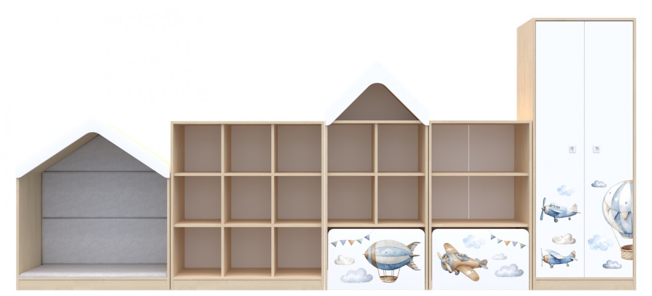 Komplet mebli do sal edukacyjnych Blox Air 4