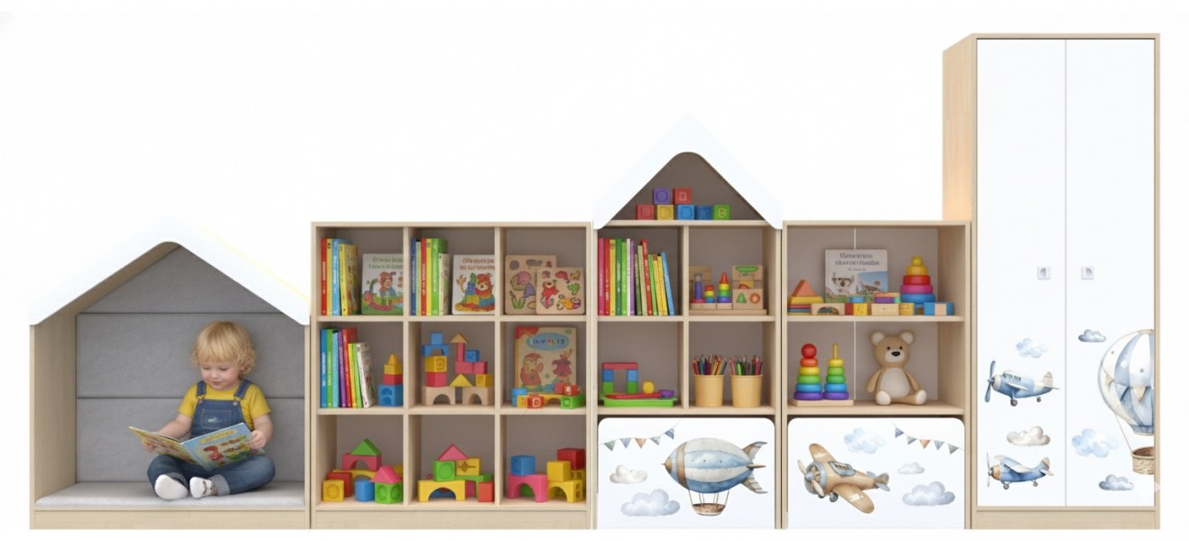 Komplet mebli do sal edukacyjnych Blox Air 4