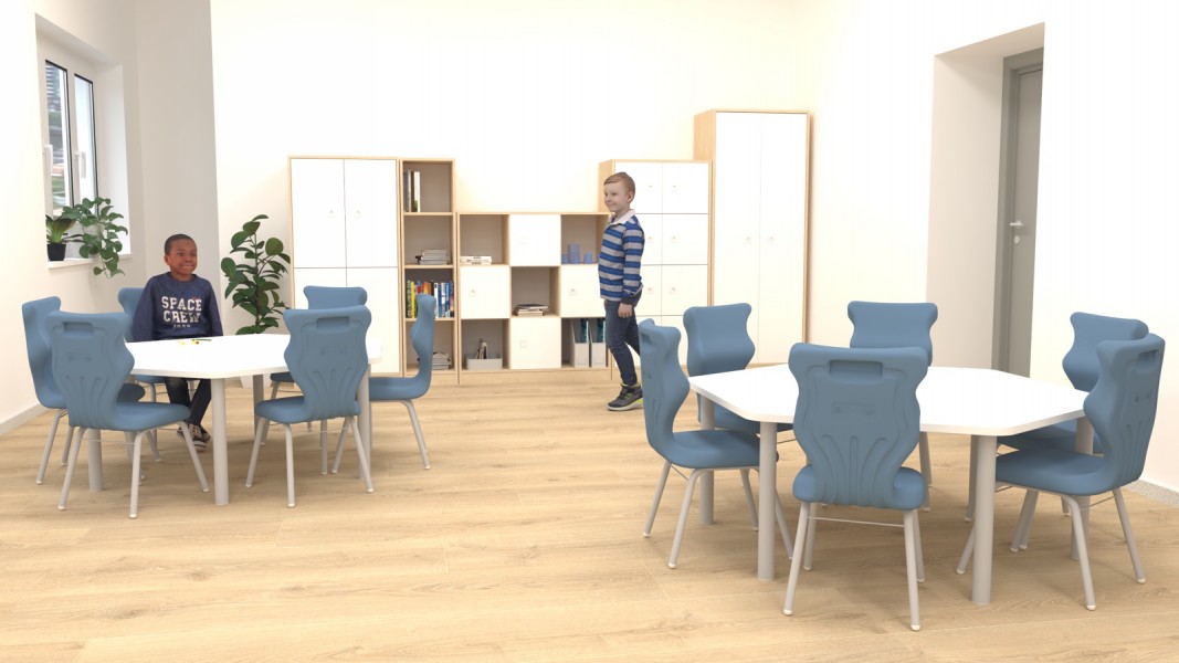Nowoczesna meblościanka do sali lekcyjnej Blox Base 9