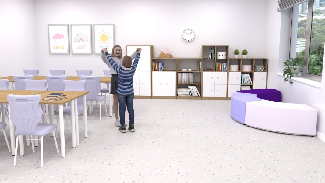 Zestaw mebli szkolnych do sal lekcyjnych Blox Base 17