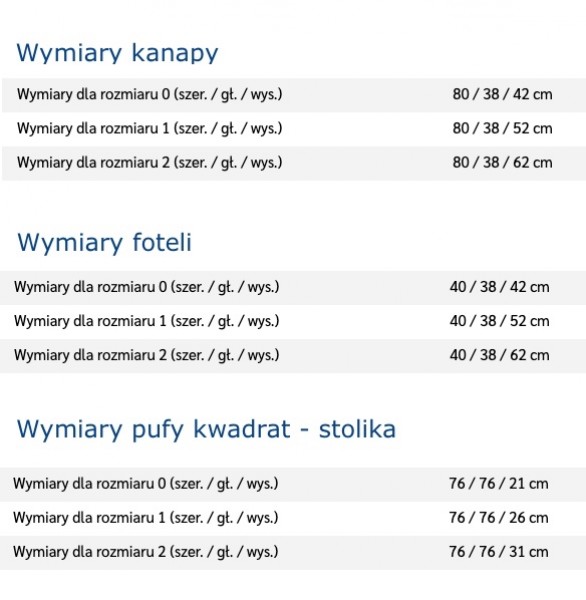 Zestawy piankowych siedzisk dla dzieci Tobo Junior 2
