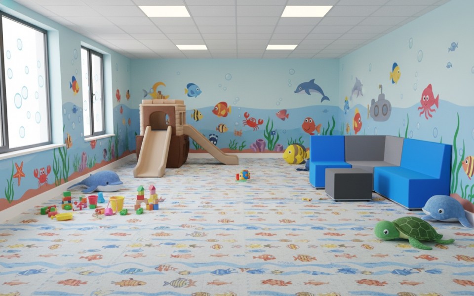 Zestaw mebli przedszkolnych do siedzenia - narożnik Tobo Junior 4