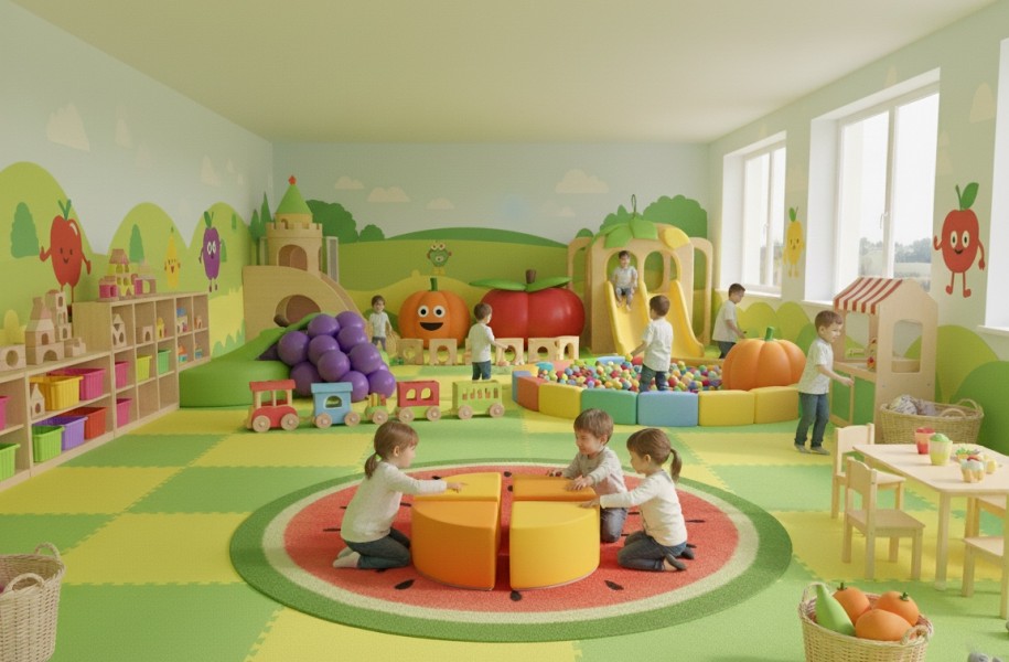 Siedziska do kącika zabaw w żłobku i przedszkolu - zestaw Tobo Junior 13