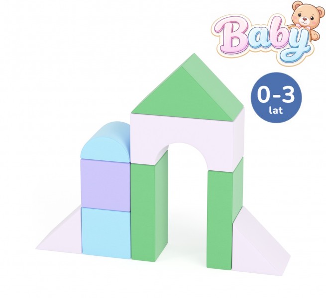 Kolorowy zestaw piankowy dla najmłodszych Happy Castle Baby Mini