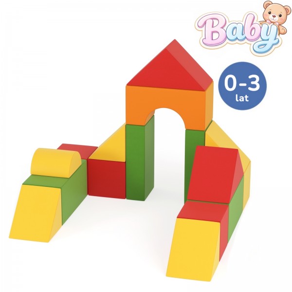 Bezpieczny zestaw piankowy dla dzieci Happy Castle Mid Baby