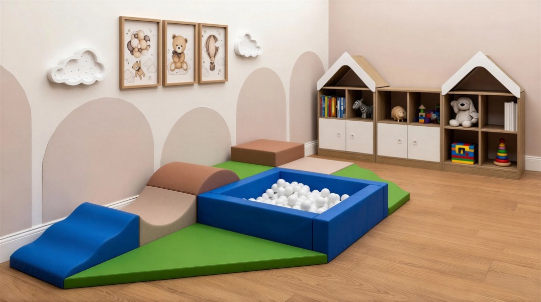 Piankowy plac zabaw modułowy do przedszkola - zestaw Playground H240-7