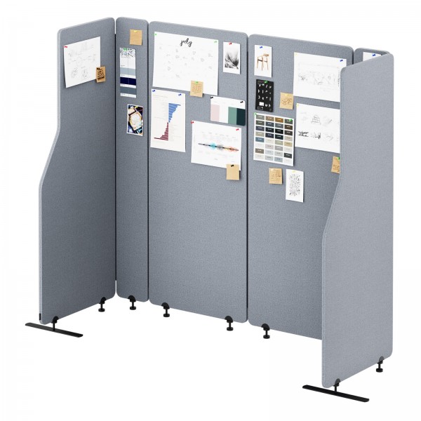 Ścianka działowa akustyczna Sadie, kolor Moon Dust, rozmiar 280/145 cm