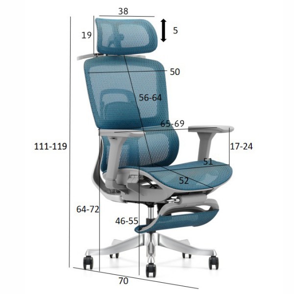 Ergonomiczny fotel biurowy Homer S z wieszakiem, zgodny z normą BHP
