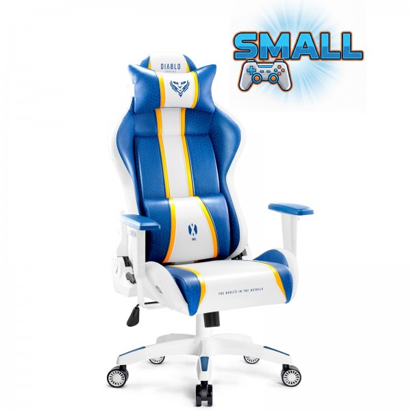 Fotel gamingowy młodzieżowy Diablo X-One 2.0 Small Size, kolor Aqua Blue