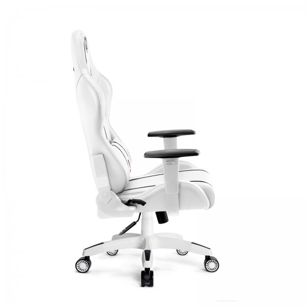 Fotel gamingowy młodzieżowy Diablo X-One 2.0 Small Size, kolor biało-czarny