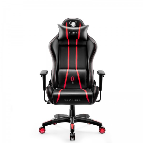 Fotel gamingowy młodzieżowy Diablo X-One 2.0 Small Size, kolor czarno-czerwony