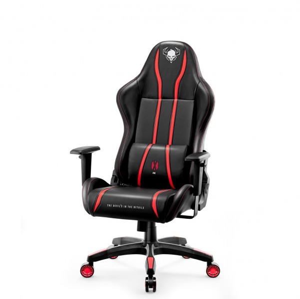 Fotel gamingowy młodzieżowy Diablo X-One 2.0 Small Size, kolor czarno-czerwony