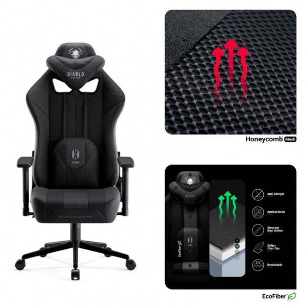 Fotel do grania dla młodzieży Diablo X-Player 2.0 Small Size, kolor czarny