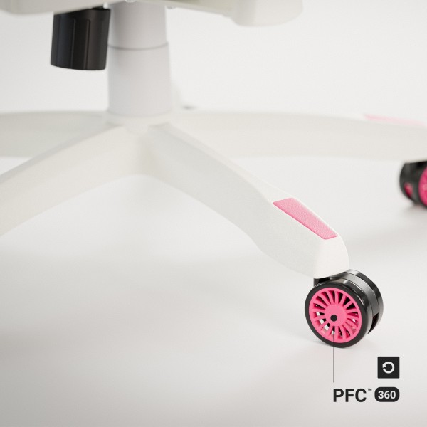 Krzesło gamingowe dla nastolatki Diablo X-Ray 2.0 Small Size, kolor biało-różowy