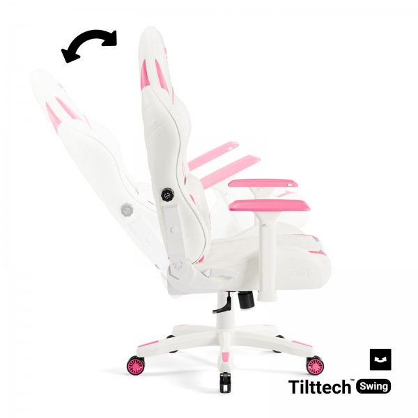 Krzesło gamingowe dla nastolatki Diablo X-Ray 2.0 Small Size, kolor biało-różowy