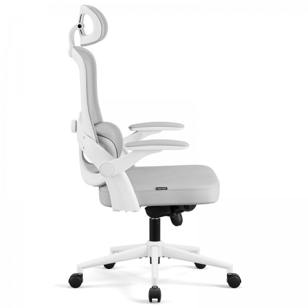 Ergonomiczny fotel do pracy w biurze Diablo V-Light, jasny szary