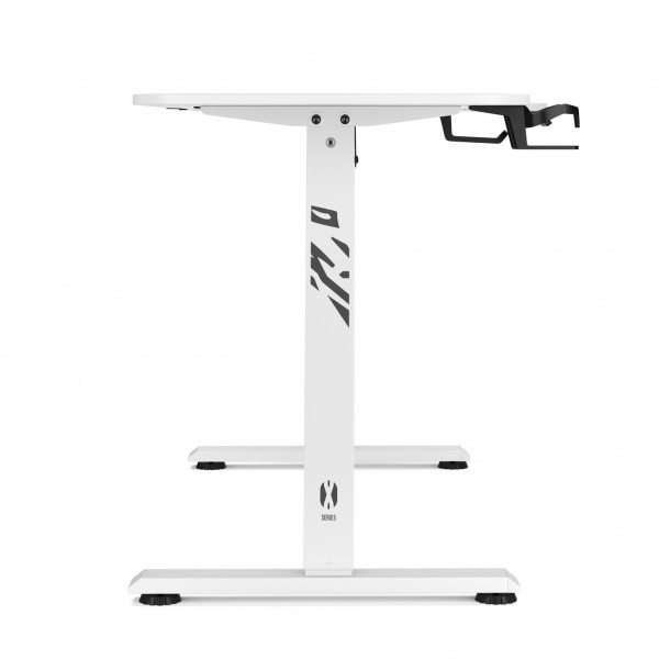Biurko gamingowe z regulacją wysokości Diablo X-Tensio 160 cm, kolor biały