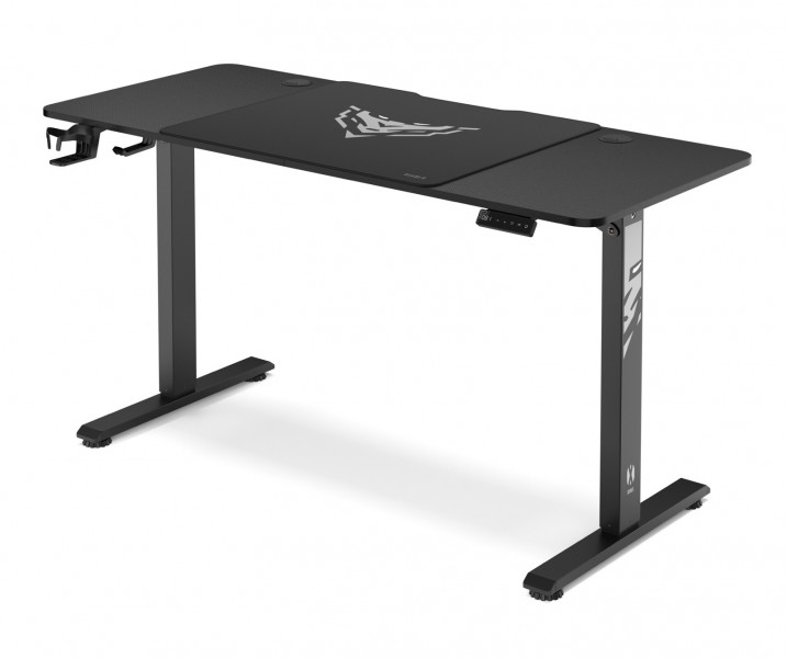 Biurko gamingowe elektryczne Diablo X-Tensio 140 cm, kolor czarny carbon