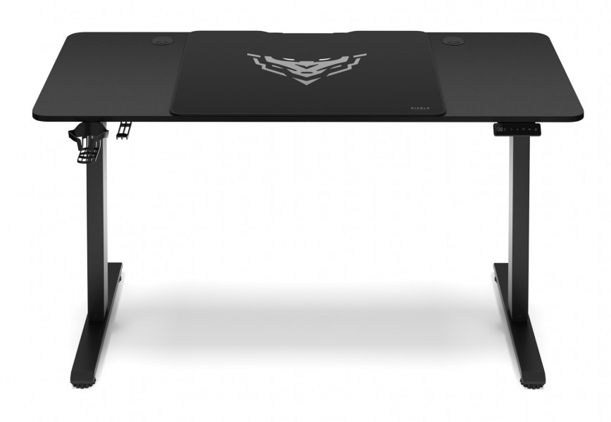 Biurko gamingowe elektryczne Diablo X-Tensio 140 cm, kolor czarny carbon