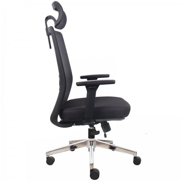 Ergonomiczny fotel biurowy siatkowy Prospero, zgodny z normą BHP