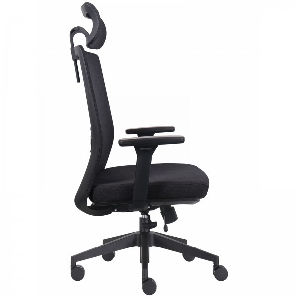 Ergonomiczny fotel biurowy materiałowy Prospero, zgodny z normą BHP