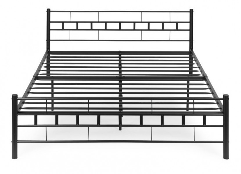 Łóżko metalowe Kingsley 404B, 160x200 cm z wbudowanym stelażem