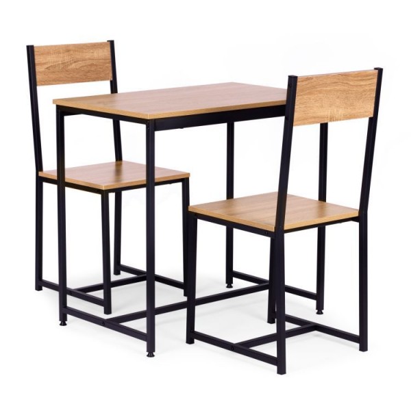 Zestaw do jadalni Ramon - stół z 2 krzesłami w stylu loft