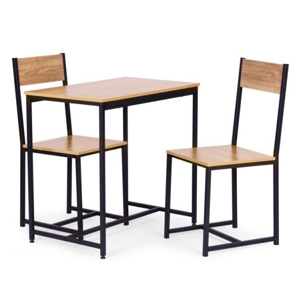 Zestaw do jadalni Ramon - stół z 2 krzesłami w stylu loft