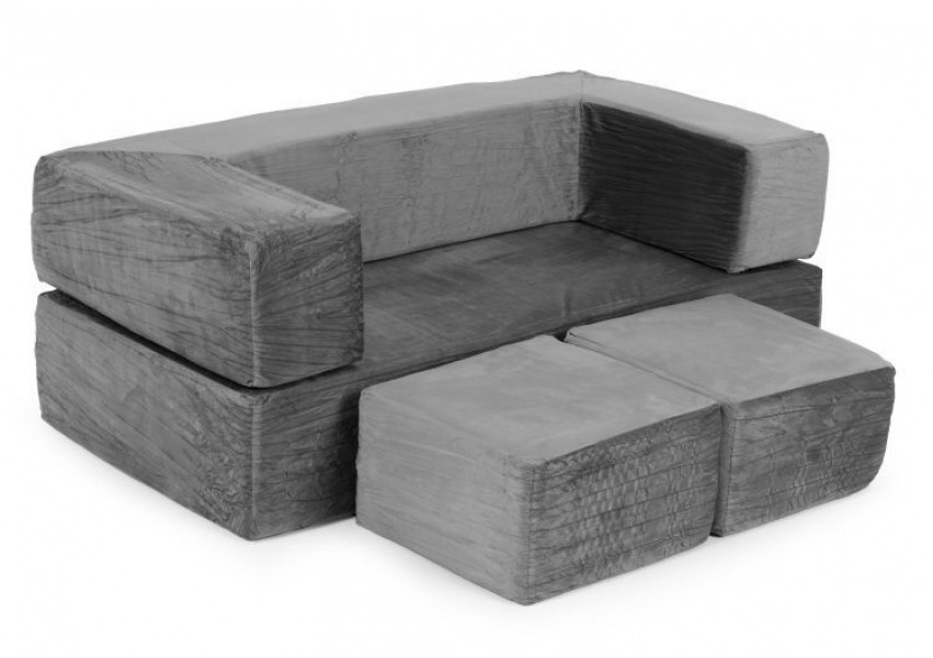 Modułowa sofa piankowa, dziecięca Twino, kolor szary