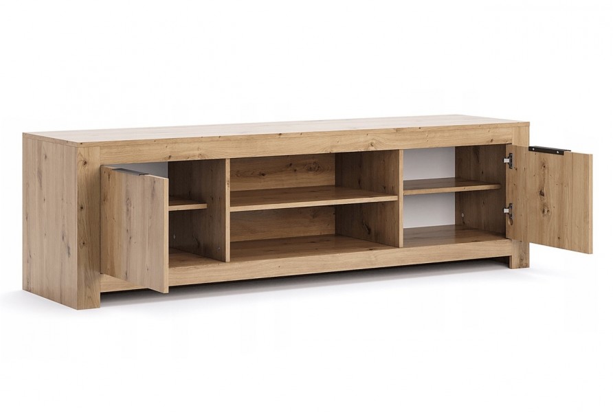 Szafka RTV Tommy 180 z szafkami i półkami, dąb artisan