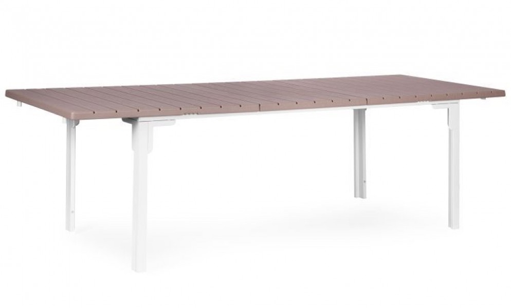 Stół ogrodowy Caprila rozkładany 180-240 cm, kolor biało-beżowy