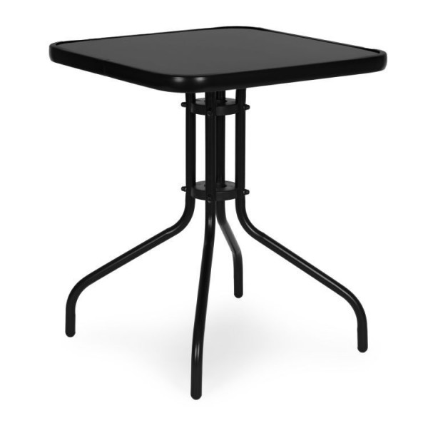 Stolik ogrodowy, balkonowy 60x60 cm Torello 073-1, czarny, kwadratowy