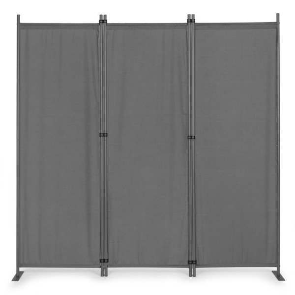 Parawan ogrodowy składany AW-022, 167x164 cm, 3-panelowy, kolor szary