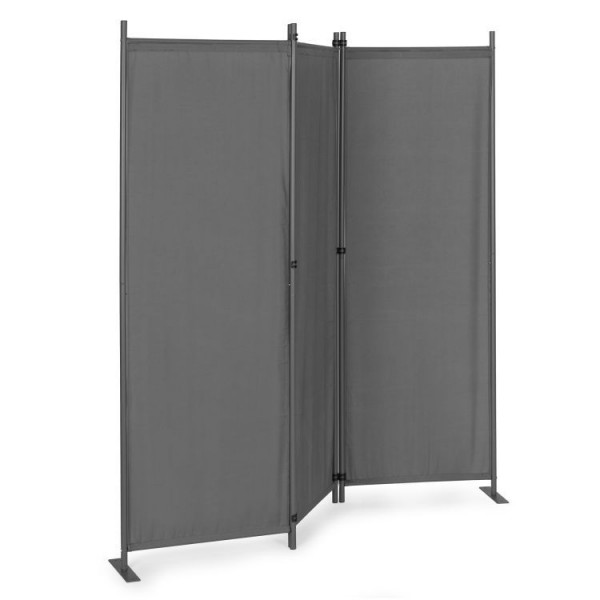 Parawan ogrodowy składany AW-022, 167x164 cm, 3-panelowy, kolor szary