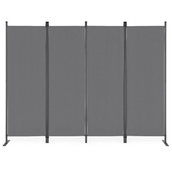 Parawan ogrodowy składany AW-022, 167x216 cm, 4-panelowy, kolor szary