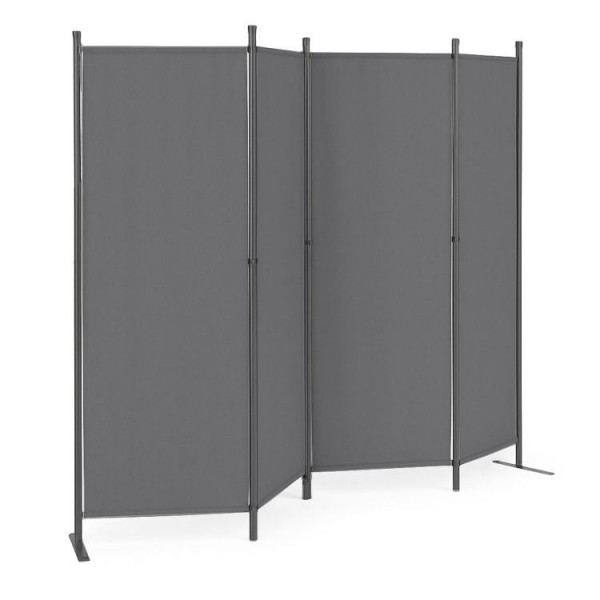 Parawan ogrodowy składany AW-022, 167x216 cm, 4-panelowy, kolor szary