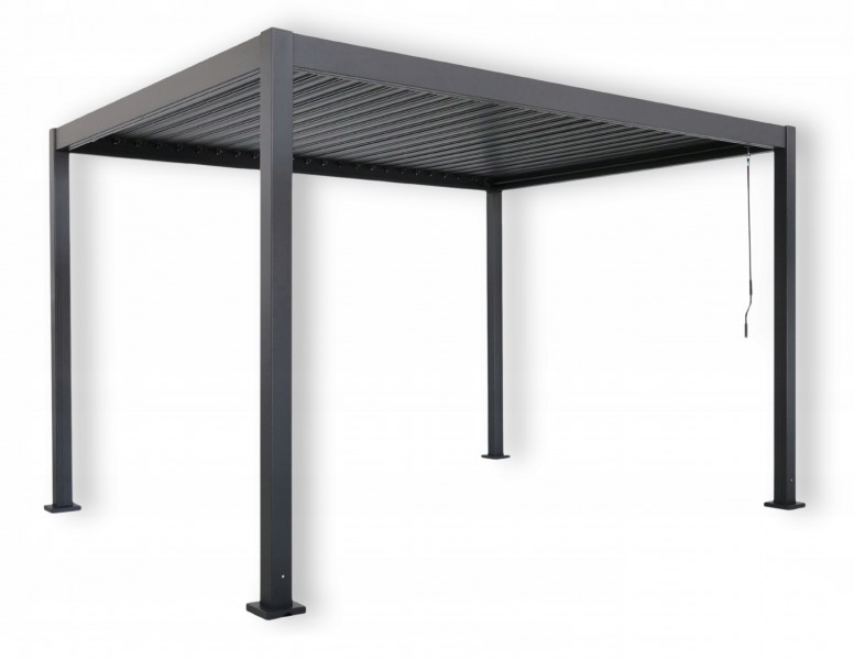 Pergola ogrodowa lamelowa 3x4 m antracyt XT-3653 regulowany dach