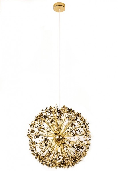 Designerska lampa wisząca Monete 50, złota