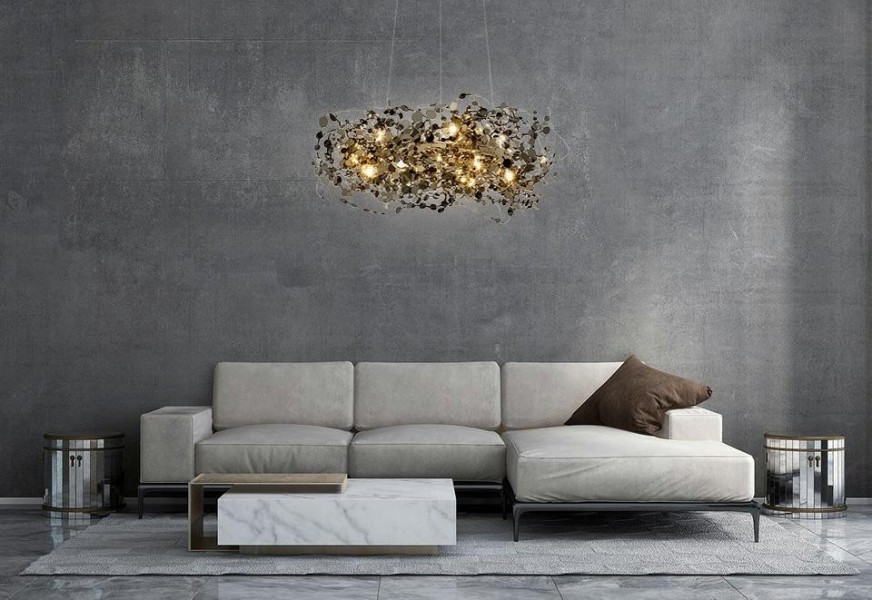 Designerska lampa wisząca Monete 60, chrom
