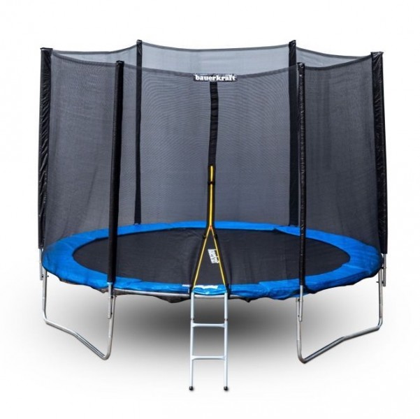 Trampolina ogrodowa 304-312 cm z siatką ochronną i drabinką G739