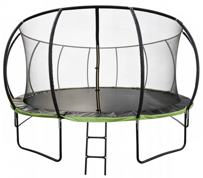 Trampolina ogrodowa dla dzieci Pegie 16FT, 488 cm, z siatką wewnętrzną i drabinką