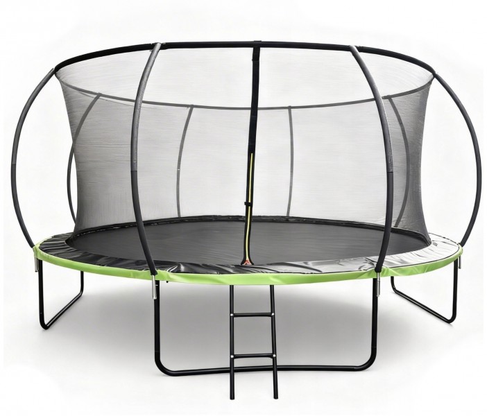 Trampolina ogrodowa dla dzieci Pegie 14FT, 427 cm, z siatką wewnętrzną i drabinką