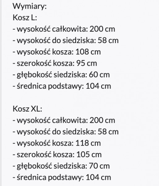 Zestaw 2 wiszących foteli ogrodowych F-03 naturalny / czarny